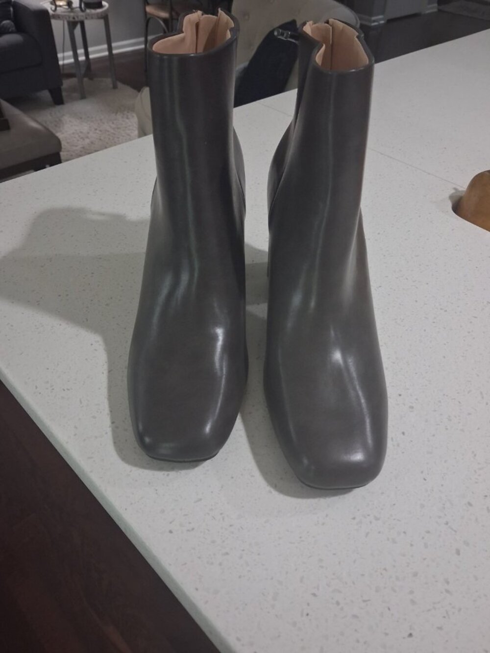 Journee Collection Audrina Block Heel Booties – Vegan Leather – Size 9.5 (BNWT) - Picture 6 of 7